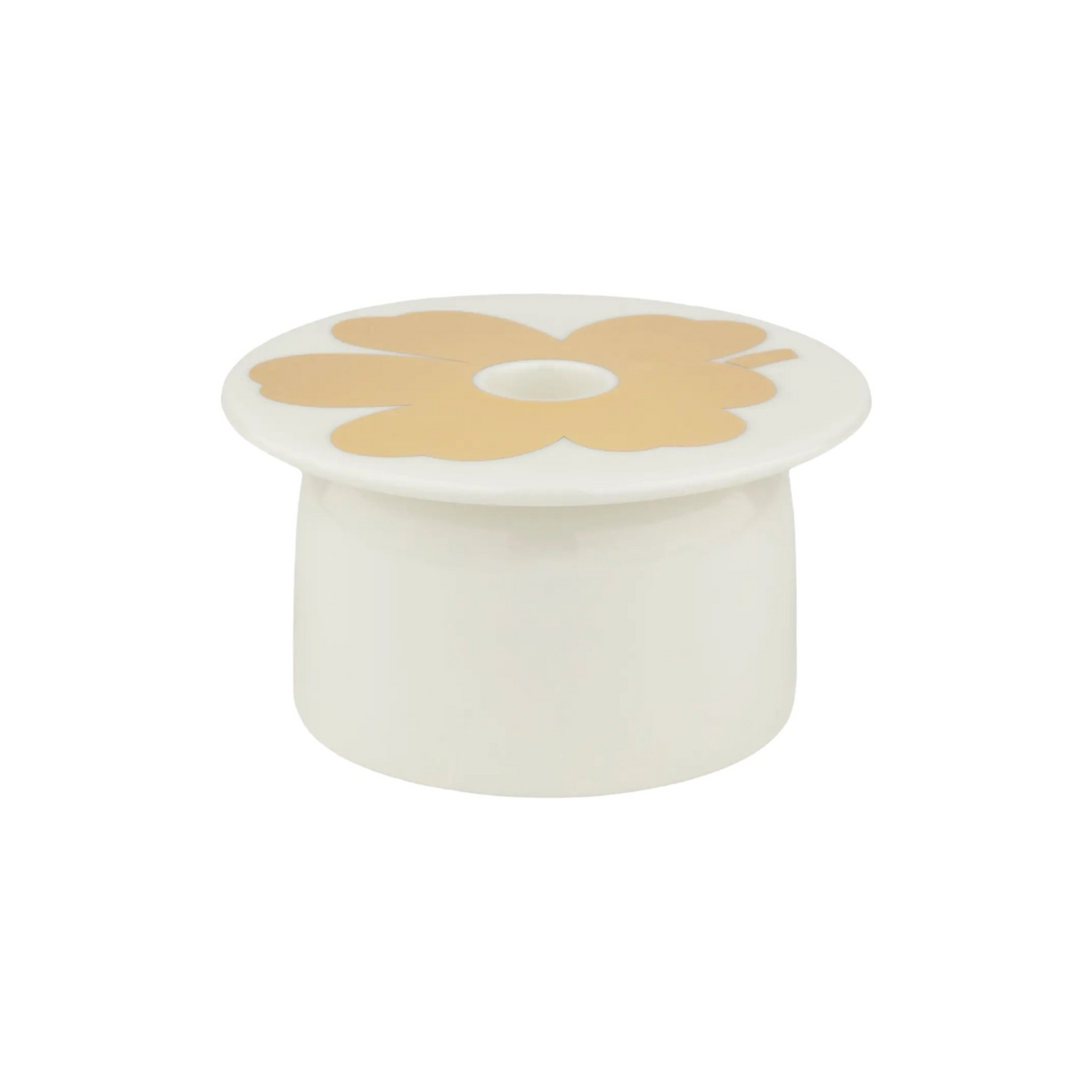 Unikko Candle Holder/ White & Gold