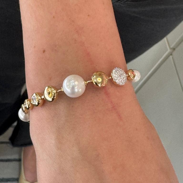 Pearl and Diamond Bracelet