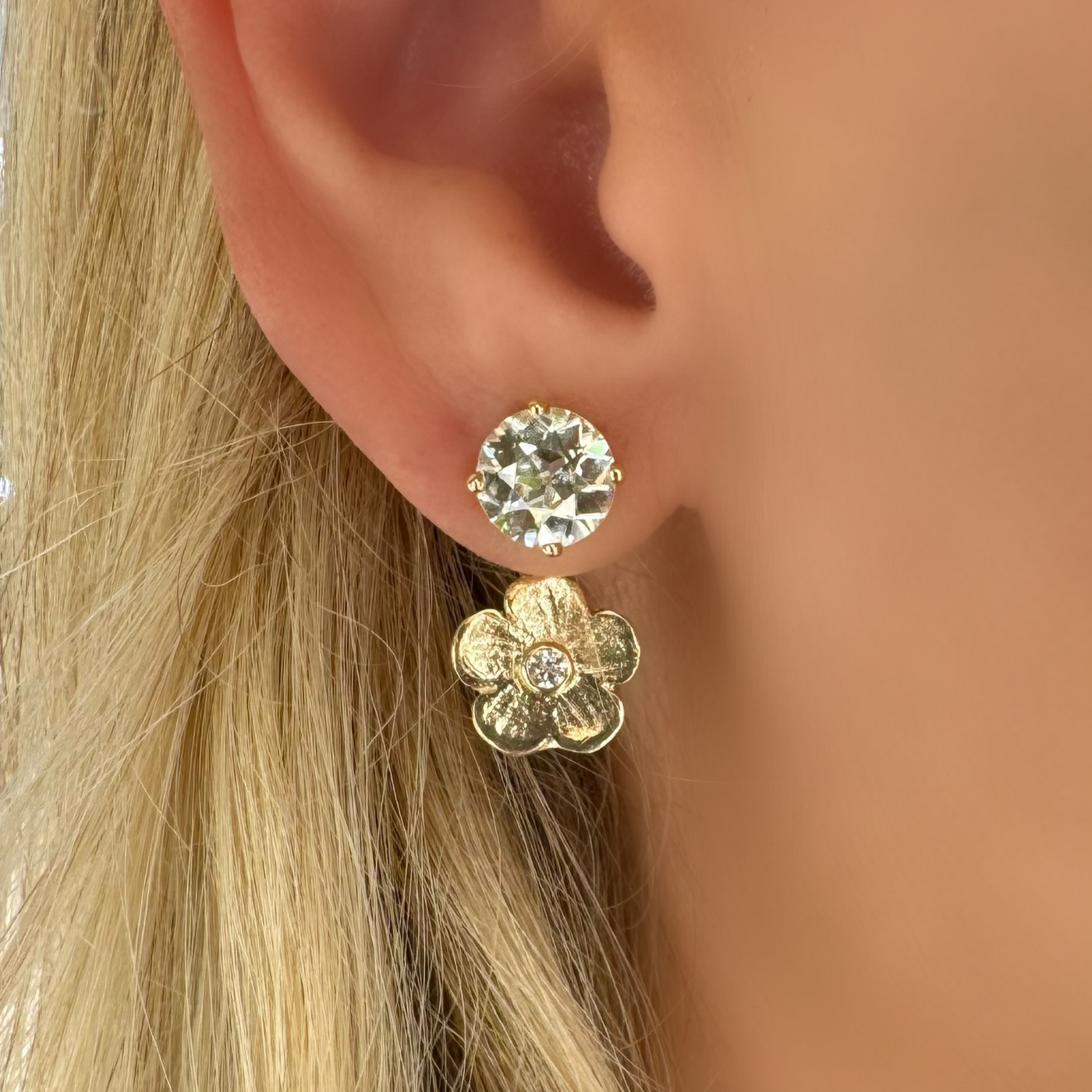 Diamond Petunia Ear Jacket