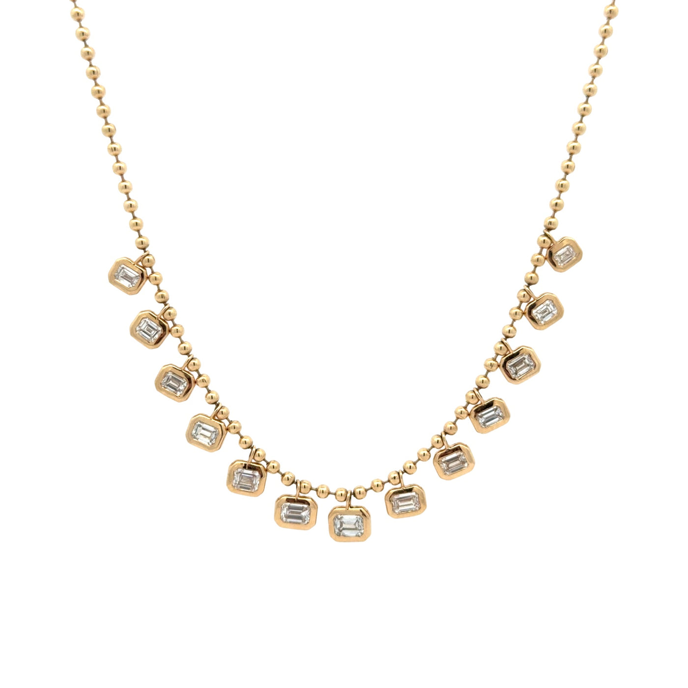 Solid Bead & Diamond Confetti Necklace