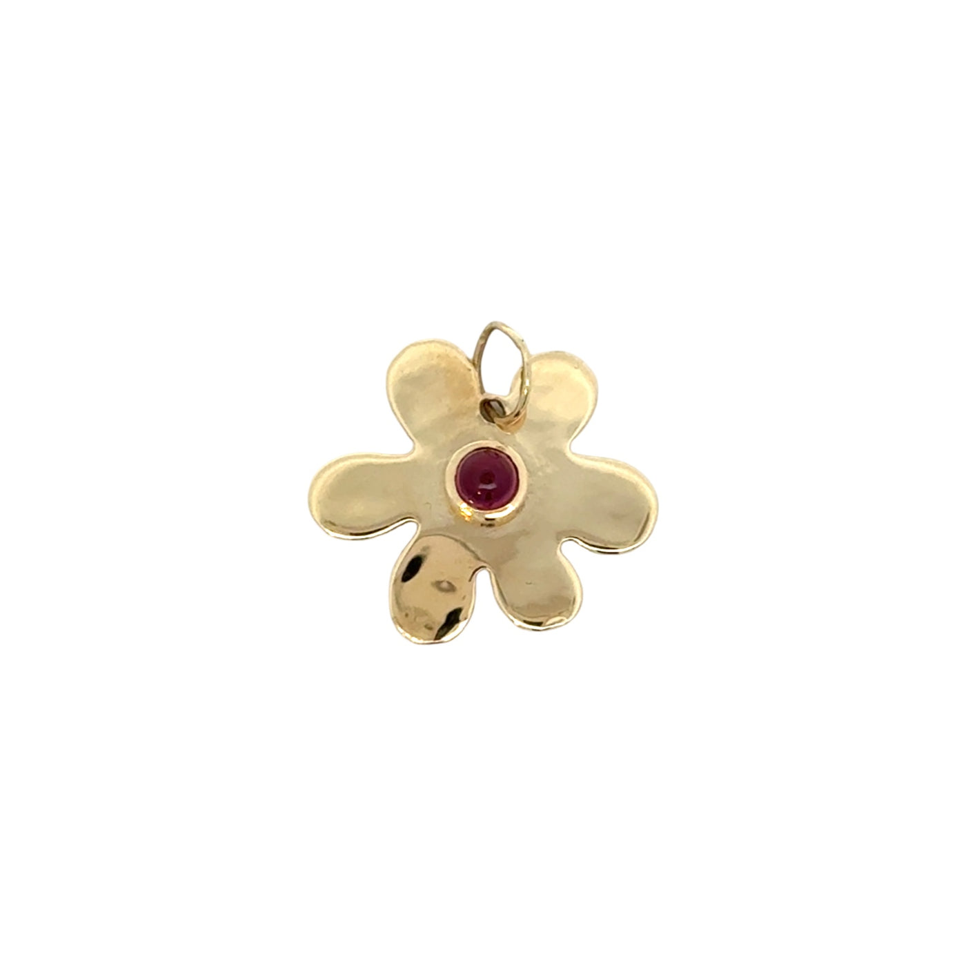 Mini Bezel Pink Tourmaline Daisy Charm