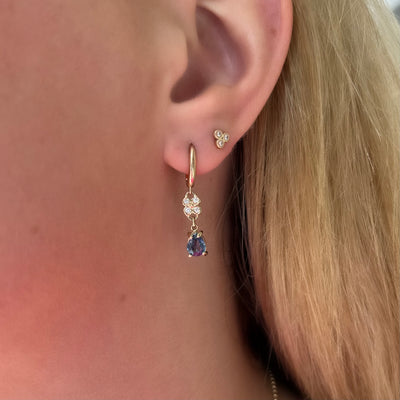 Lilac Diamond & Sapphire Drop