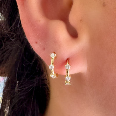 Triple Diamond Huggies