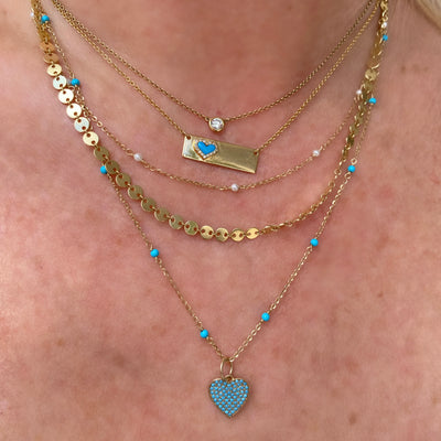 Turquoise Heart Charm