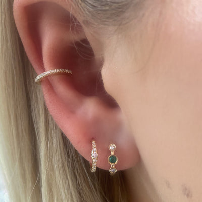 Single Pave Diamond Ear Cuff