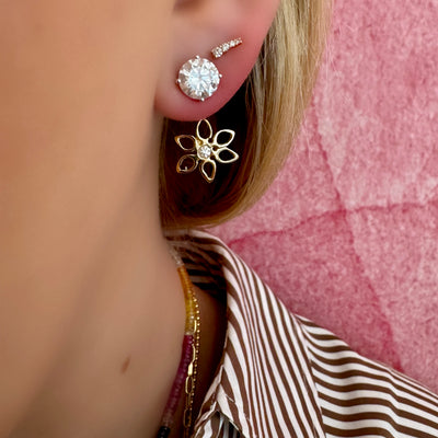 Diamond Poinsettia Ear Jacket