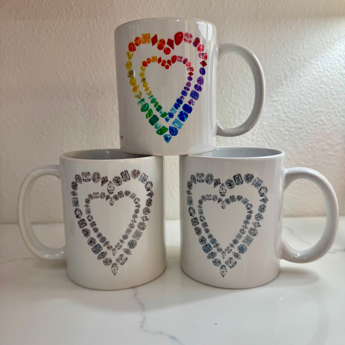 Gemstone Heart Coffee Mug