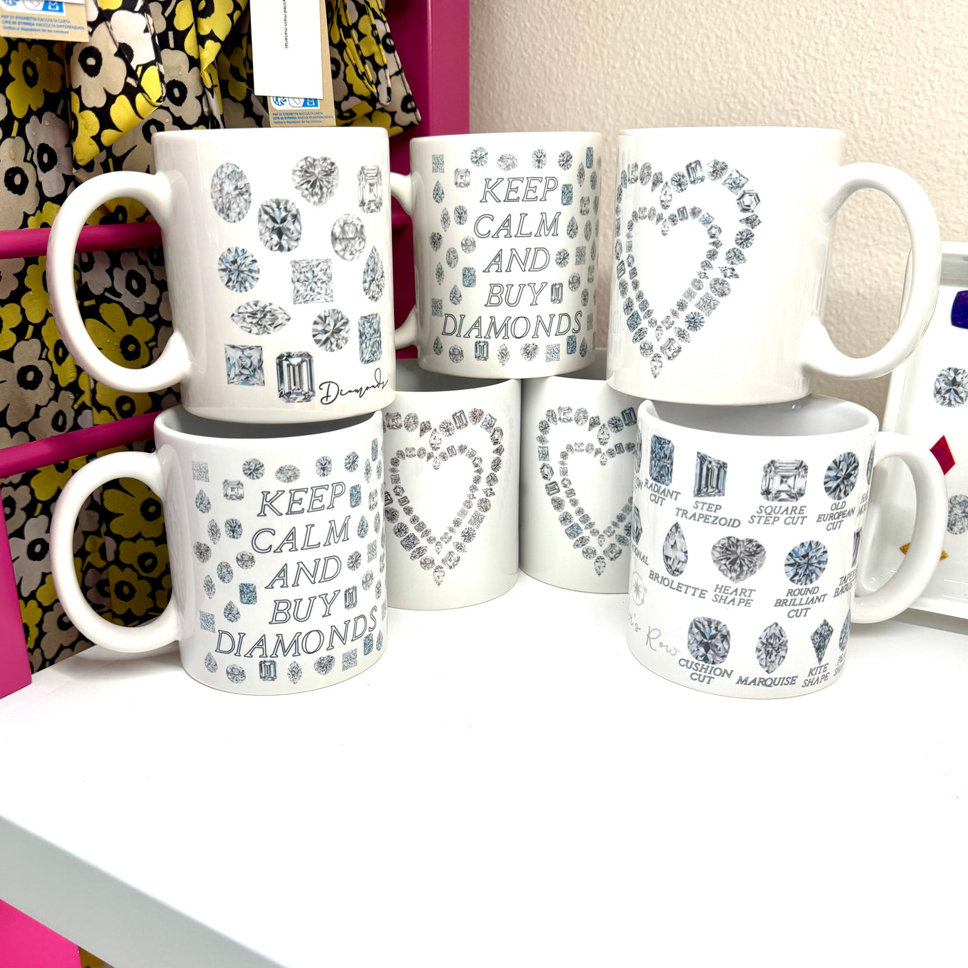 Diamond Shapes with Names Coffee Mugs