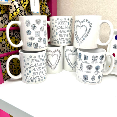 Diamond Shapes with Names Coffee Mugs