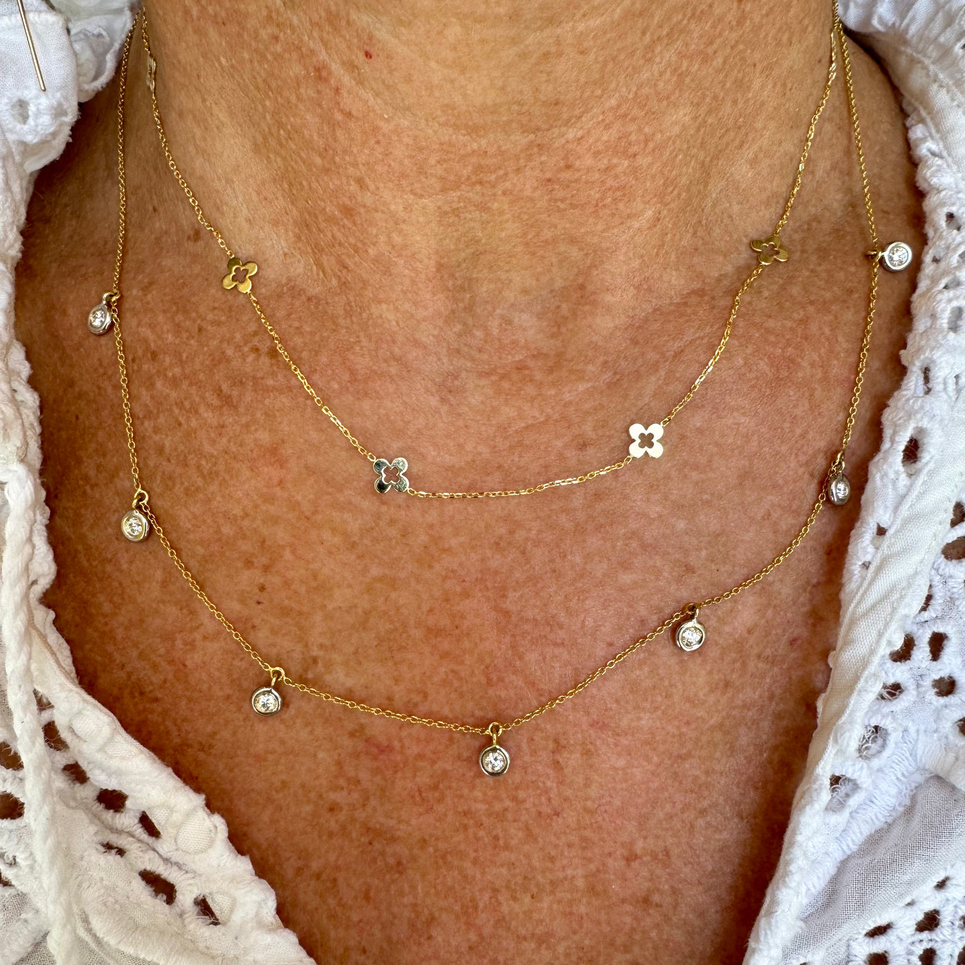 Confetti Diamond Necklace / 18k