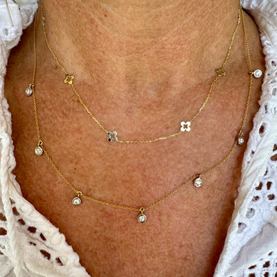 Confetti Diamond Necklace / 18k