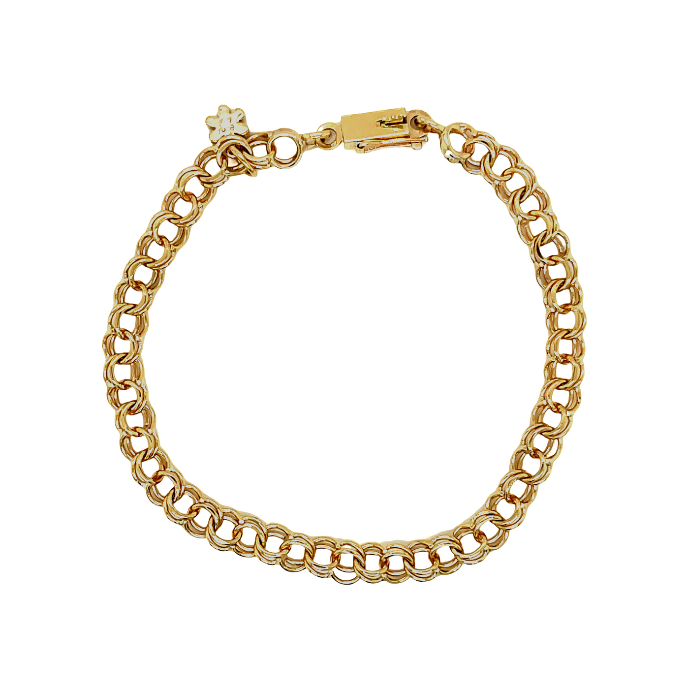 Gold Link Charm Bracelet