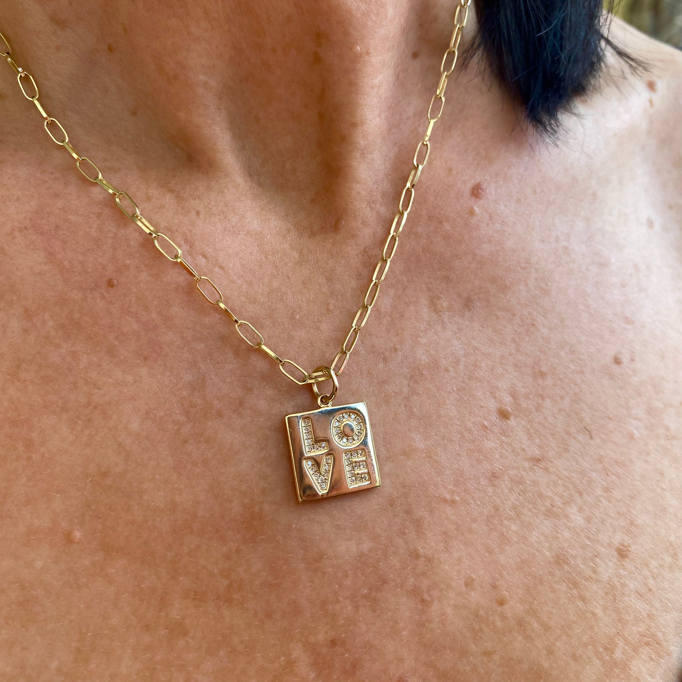 Diamond Love Block Charm