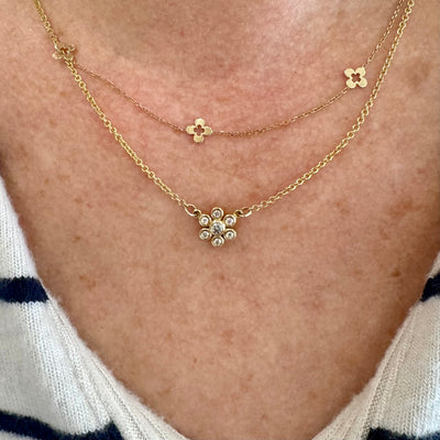 Diamond Blossom on Adjustable Bead Chain