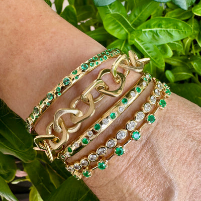 Emerald Segment Tennis Bracelet