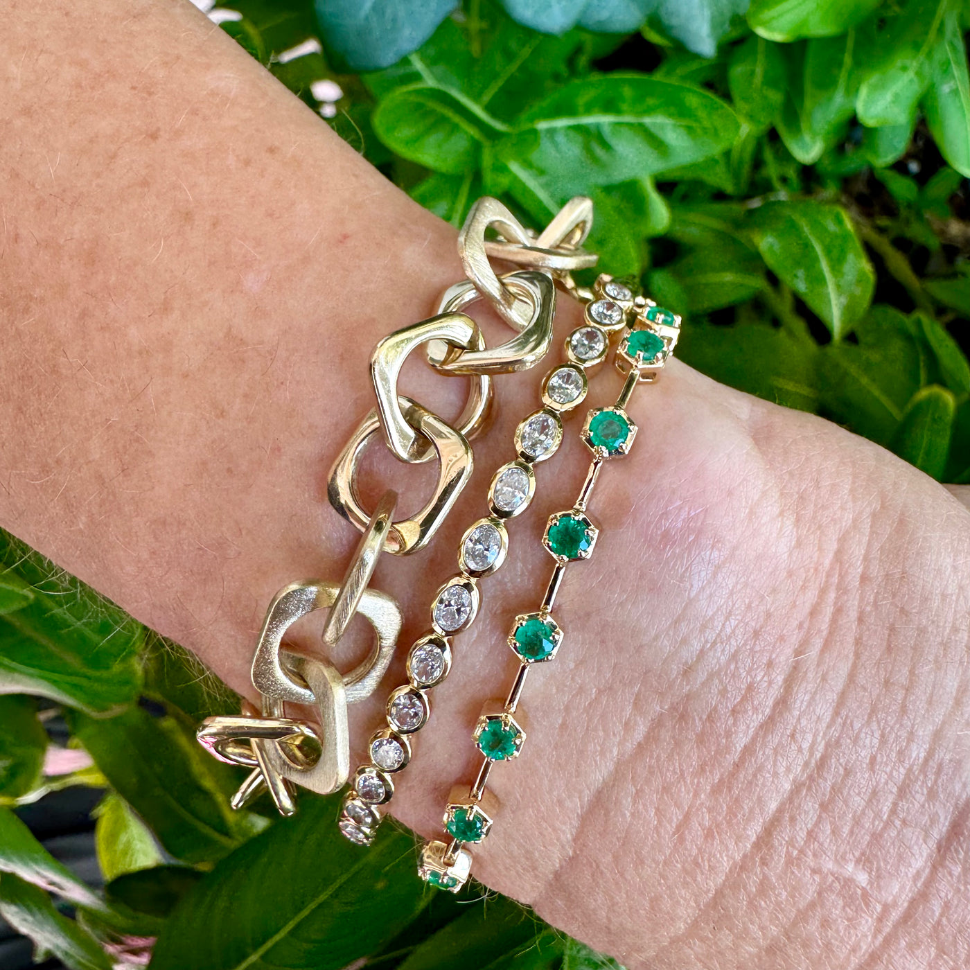 Emerald Segment Tennis Bracelet