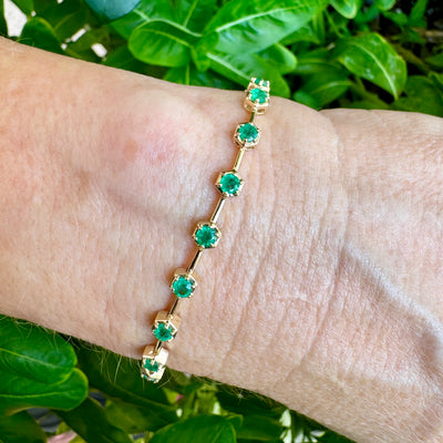 Emerald Segment Tennis Bracelet