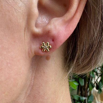 Happy Flower Diamond Studs