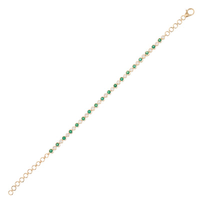 Emerald & Diamond Tennis Bracelet