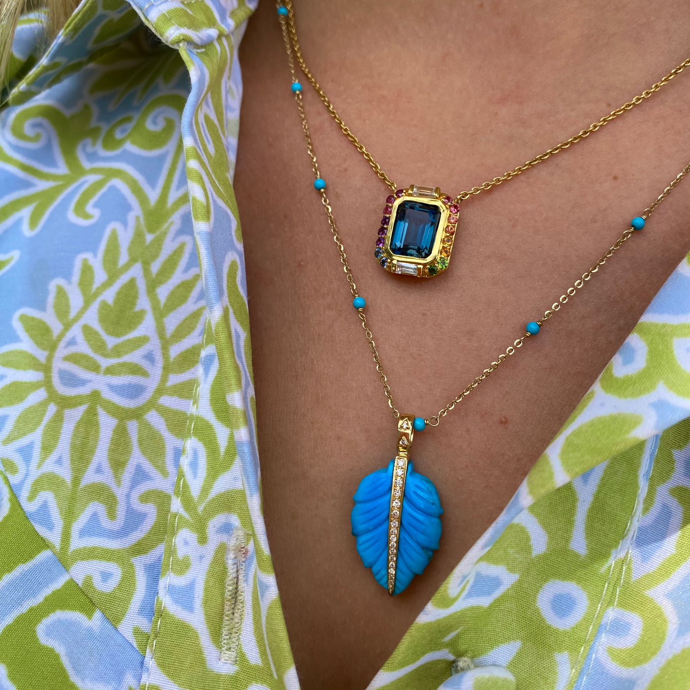 Petal Charm/ Turquoise