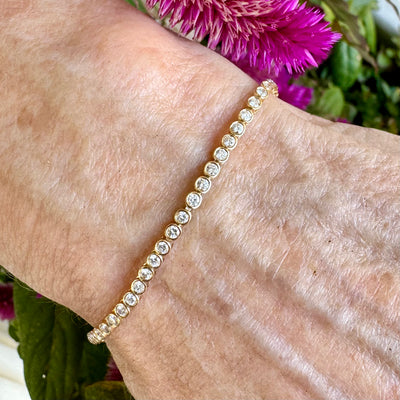 Small Bezel Diamond Tennis Bracelet