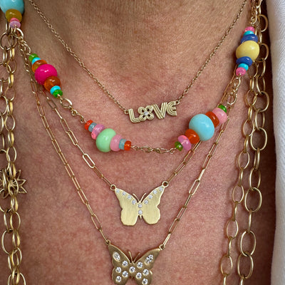 Multicolor Opal & Turquoise Bead Necklace