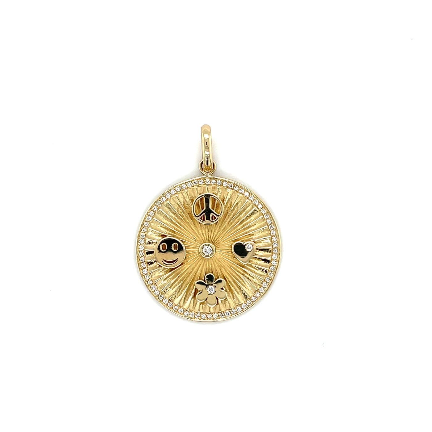 Fluted Diamond Charm Disk