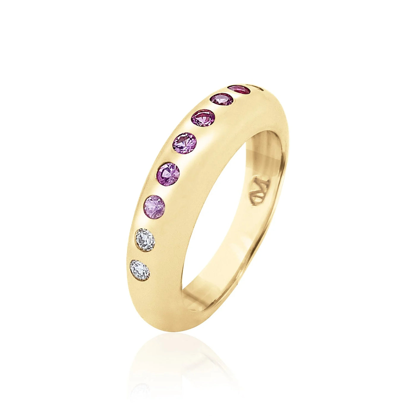 Pink Ombré Skinny Nomad Ring