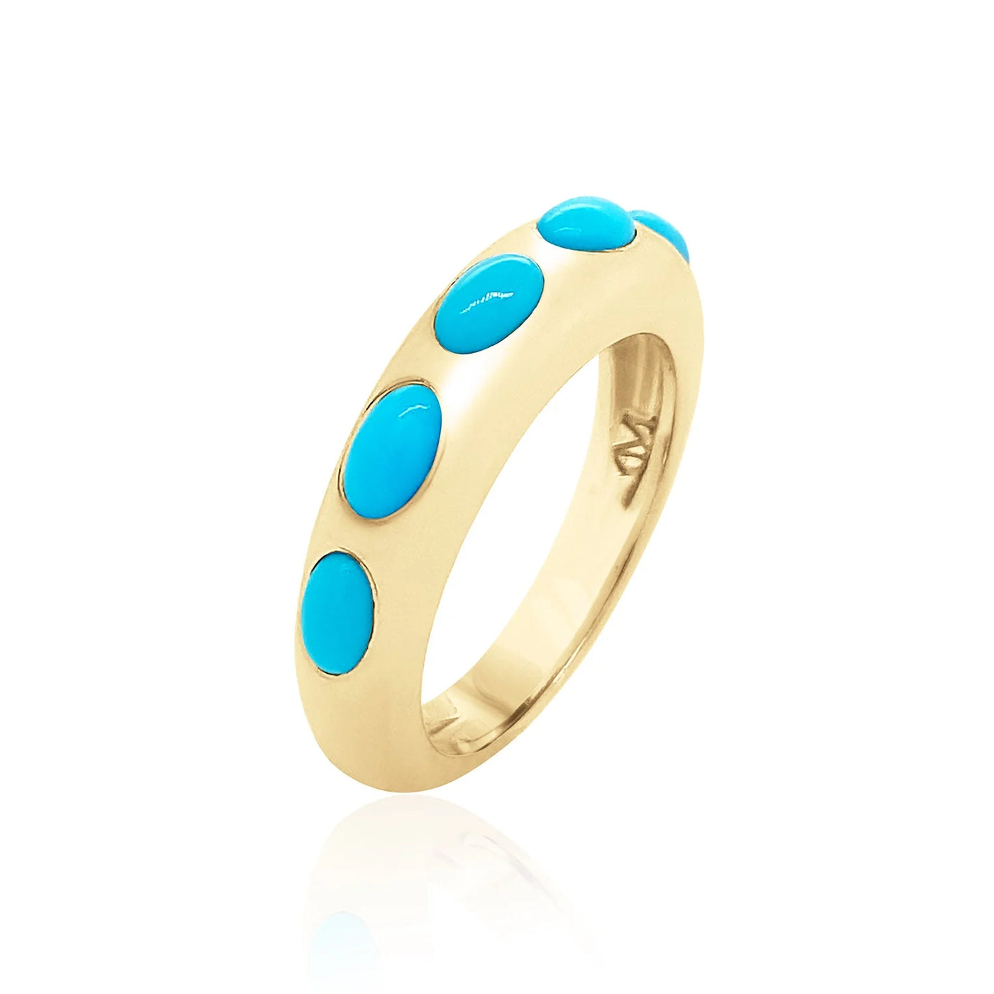 Sleeping Beauty Oval Turquoise Nomad Ring