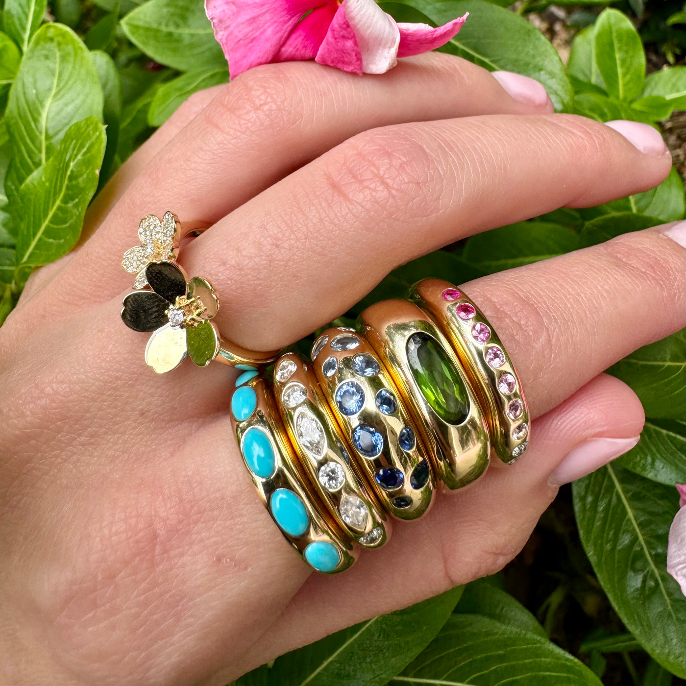 Moval Green Tourmaline Nomad Ring