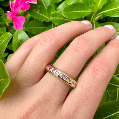 Pink Ombré Skinny Nomad Ring