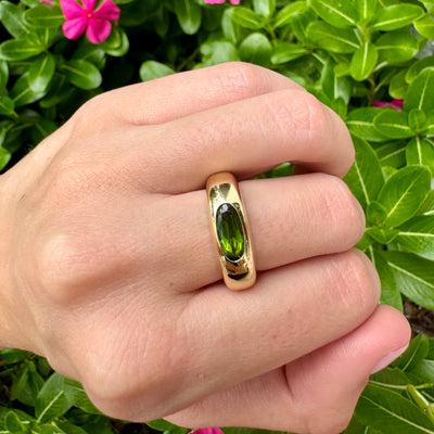Moval Green Tourmaline Nomad Ring