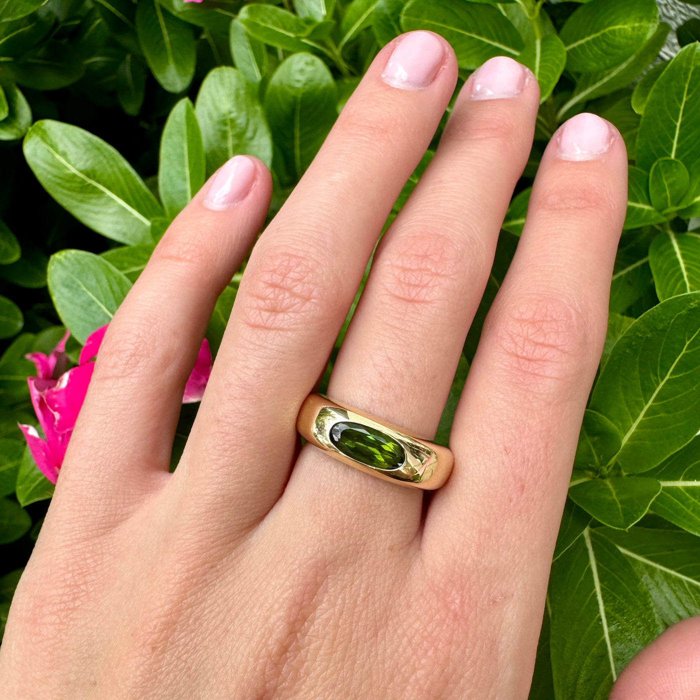 Moval Green Tourmaline Nomad Ring