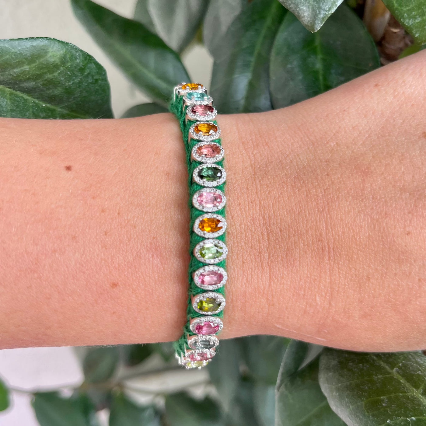 Rio Diamond & Tourmaline Green Bracelet