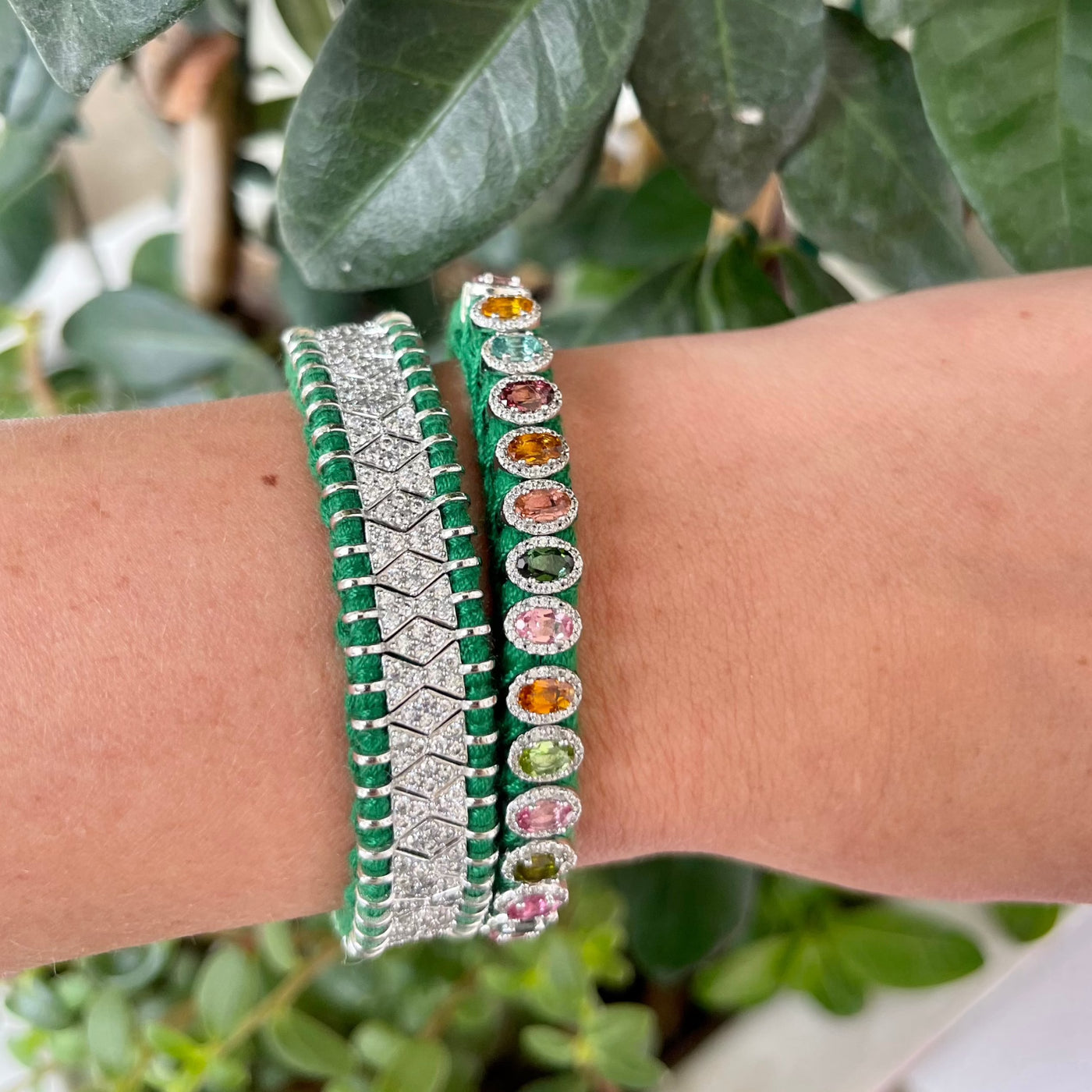 Rio Diamond & Tourmaline Green Bracelet