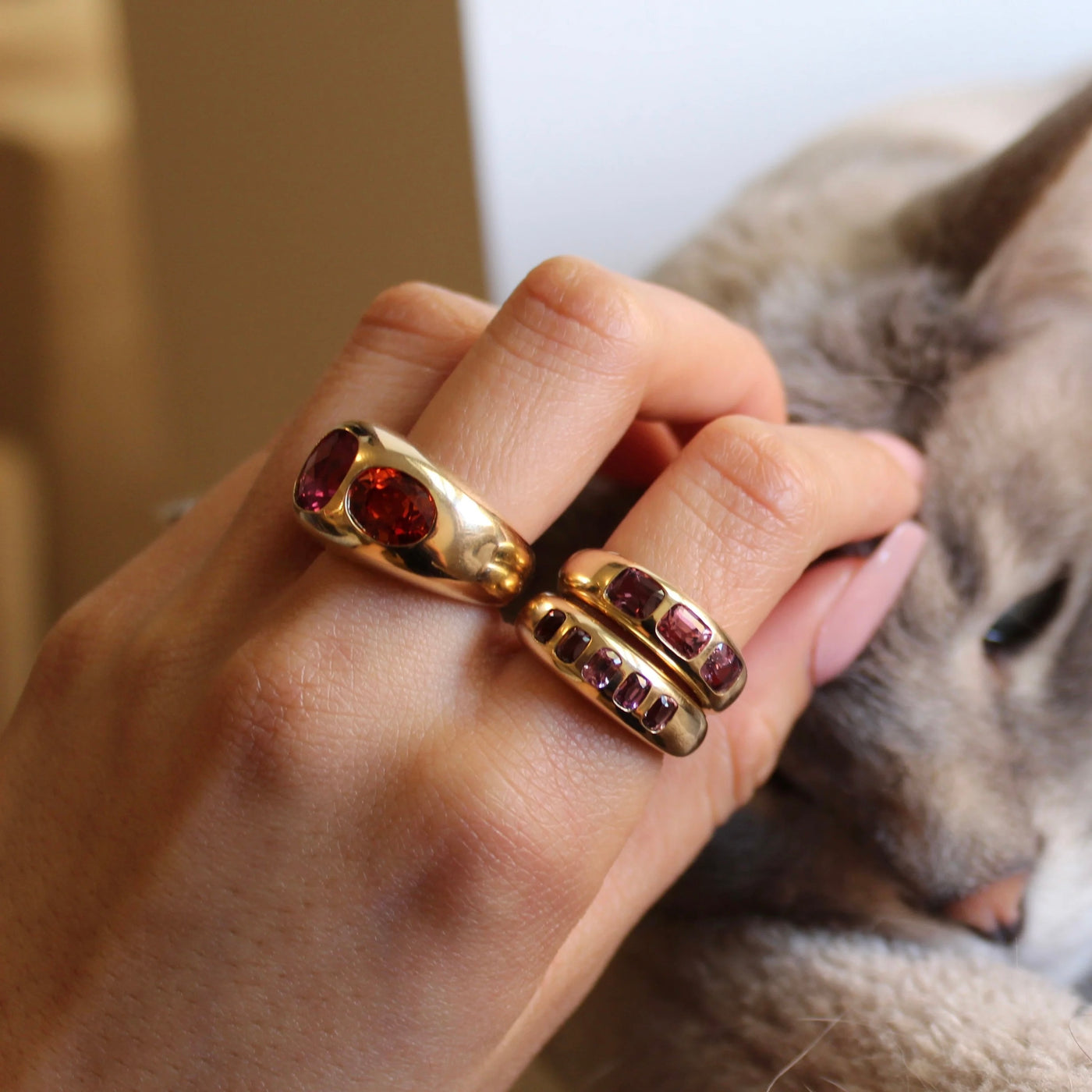 3 Cushion Cut Classic Nomad Ring (Pre-Order)