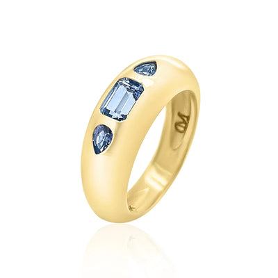 Emerald Cut with Pear Sides Classic Nomad Ring (Pre-Order)