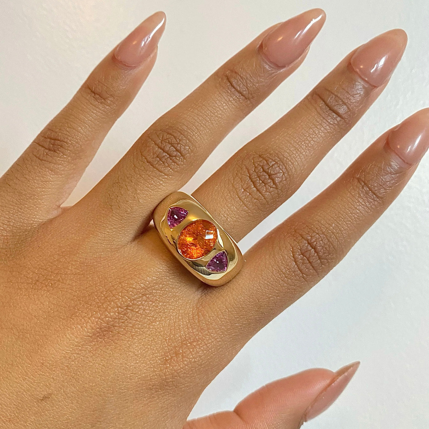 Oval & Trillion Chunky Nomad Ring (Pre-Order)