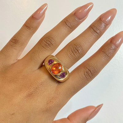 Oval & Trillion Chunky Nomad Ring (Pre-Order)
