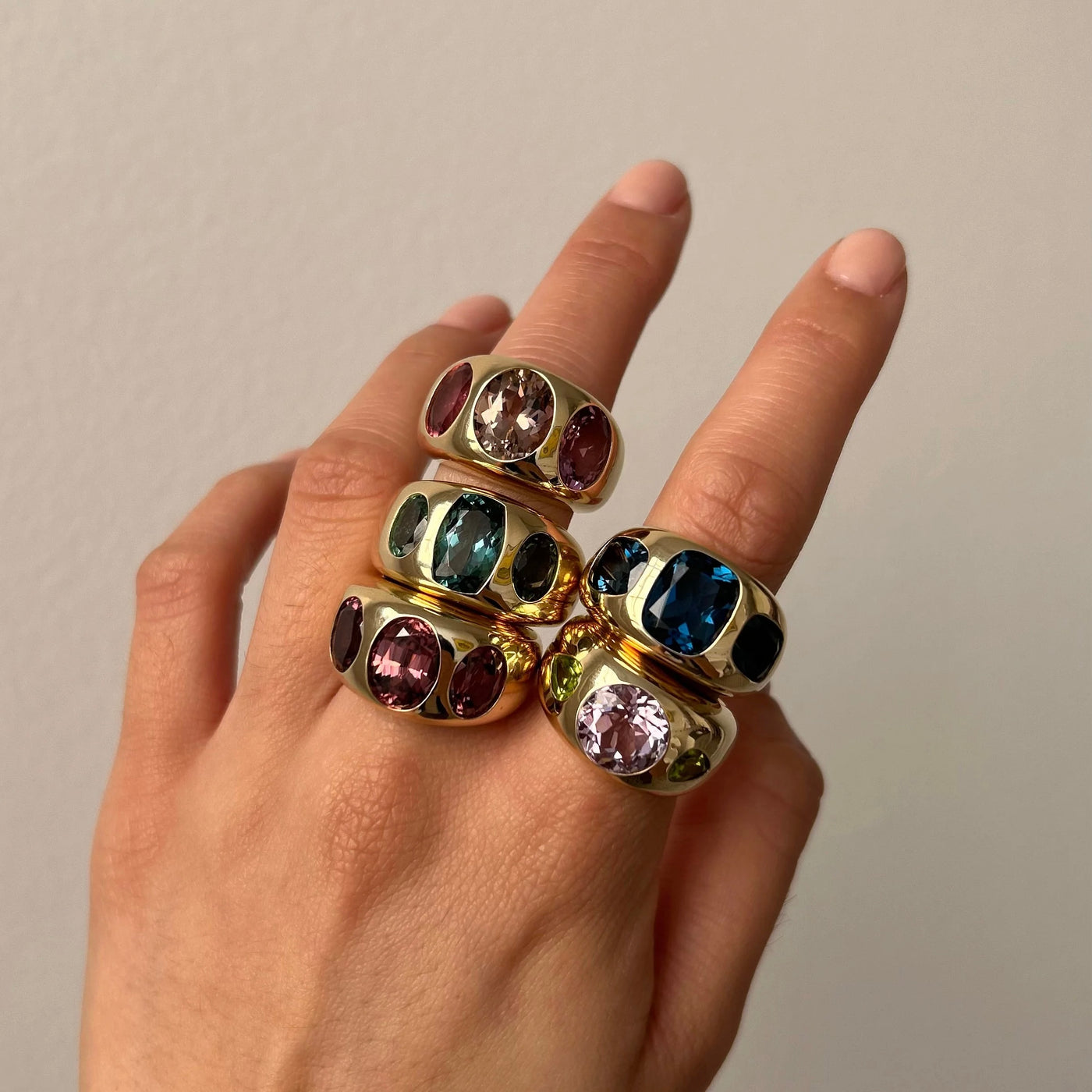 Round & Pear Chunky Nomad Ring (Pre-Order)