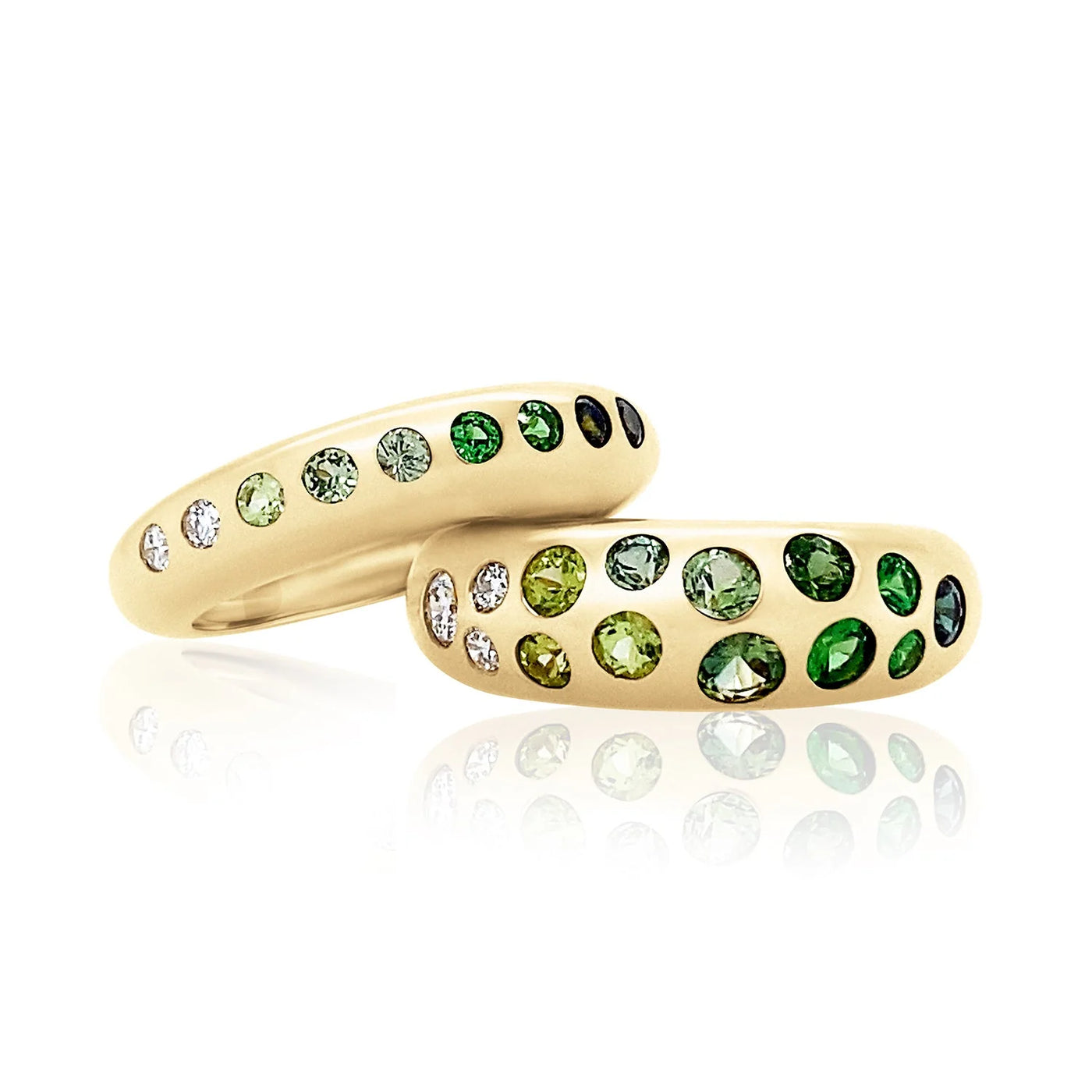 Green Ombré Skinny Nomad Ring (Pre-Order)