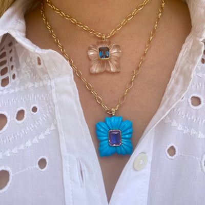 Flower Charm/ Turquoise