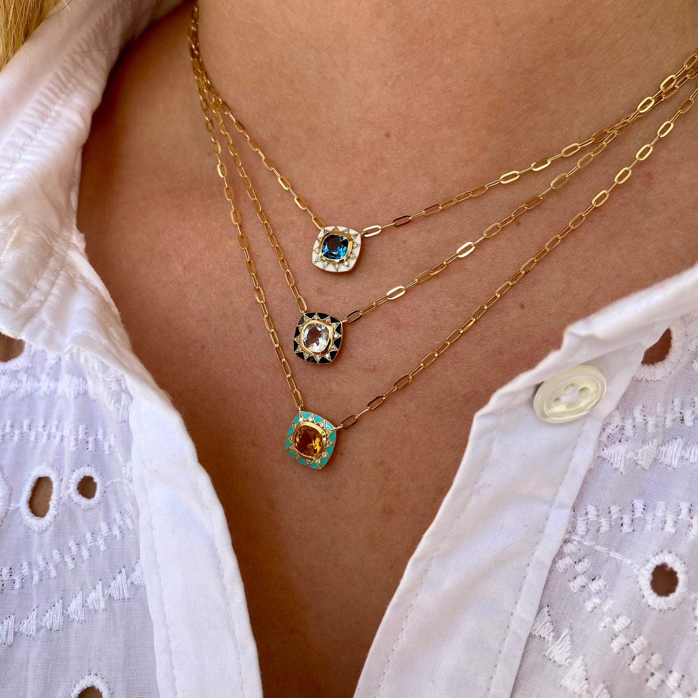 Stella Necklace/ London Blue Topaz