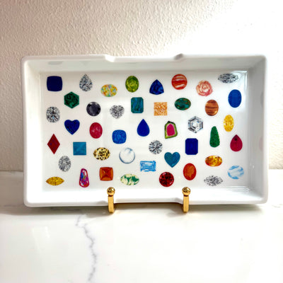 Gemstone & Diamond Trinket Tray