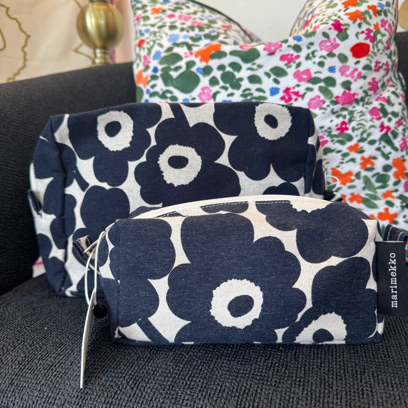 Vilja Mini Unikko Cosmetic Bag/ Dark Blue