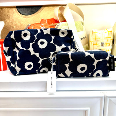 Tiise Mini Unikko Cosmetic Bag/ Dark Blue