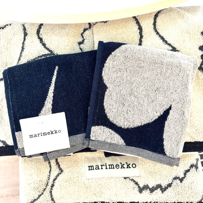 Unikko Dark Blue Washcloth