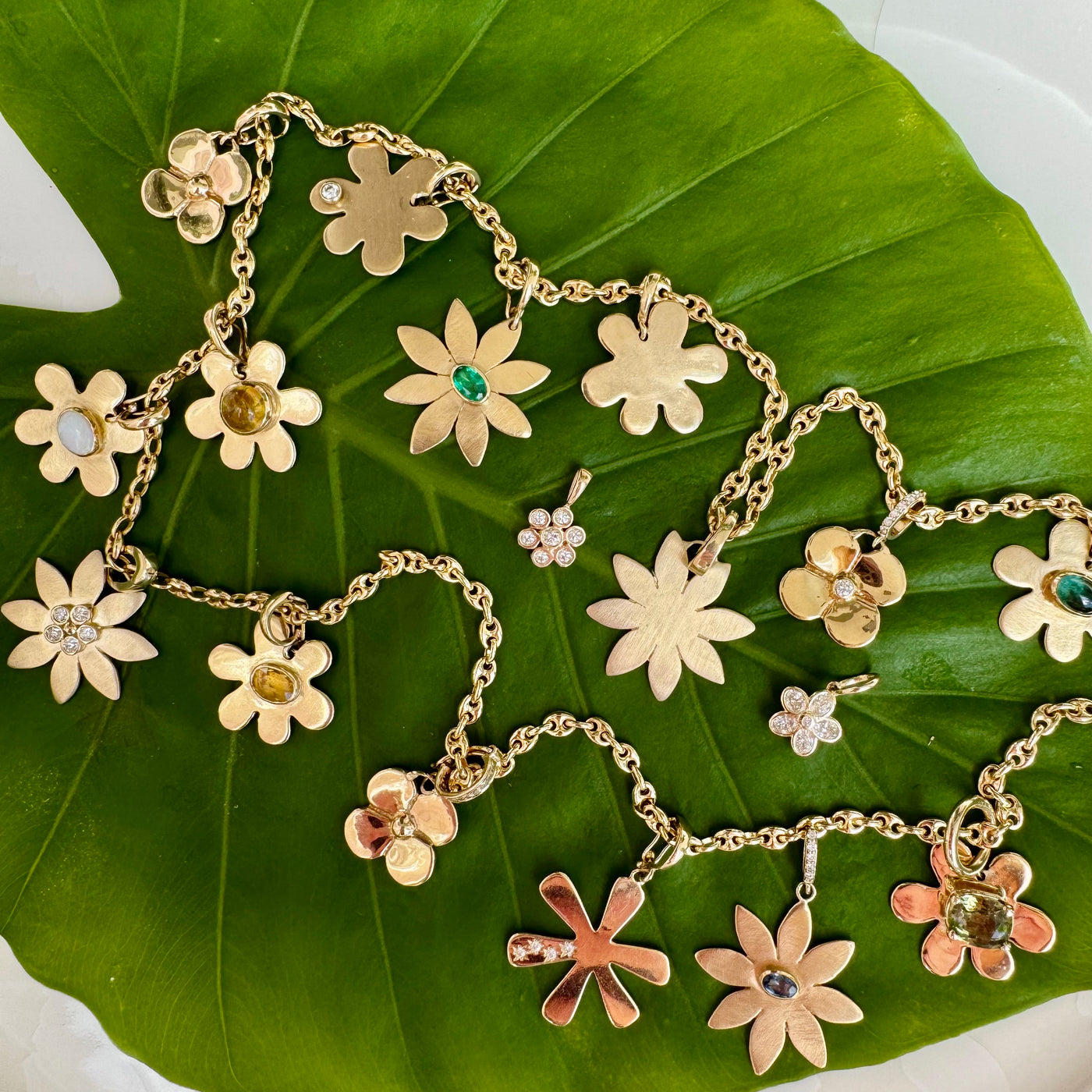 Diamond Flower Sunburst Charm