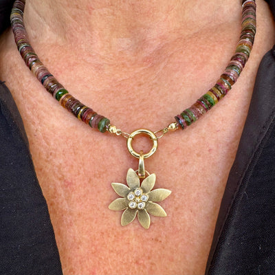 Diamond Flower Sunburst Charm