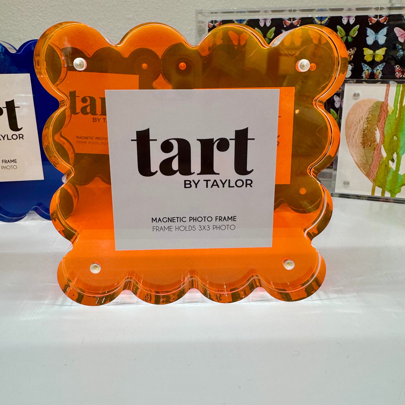 Neon Orange Mini Acrylic Picture Frame